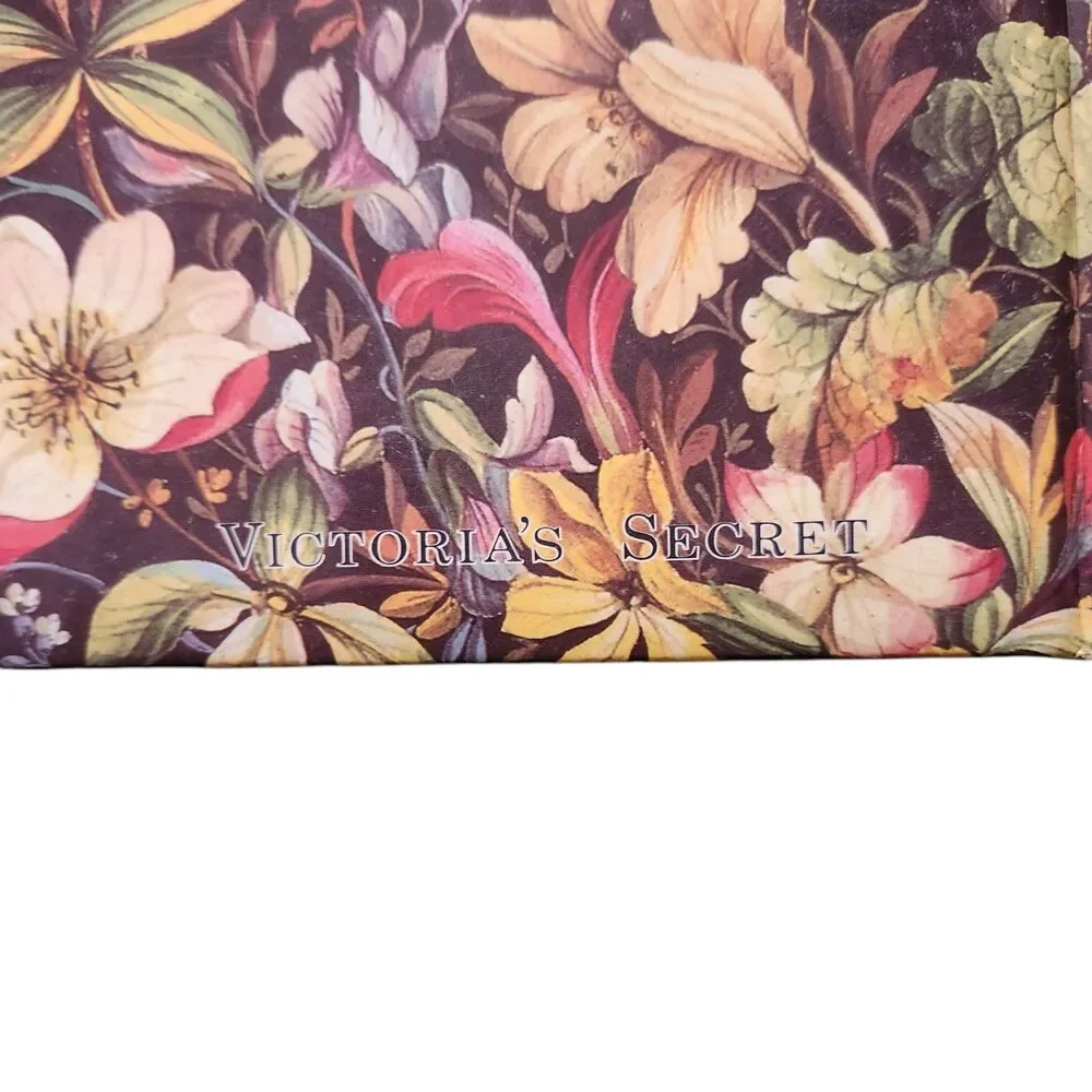Vintage 1990's Victoria's Secret Bi-Fold Picture Frame Floral Cardboard